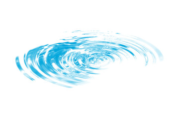 Water Ripples Blue Concentric Waves on White Background