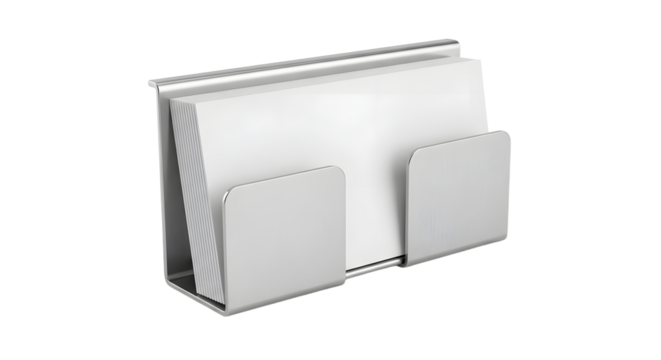 Modern Metal Ticket Holder with Folded Paper Tickets Display