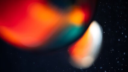 Abstract colorful background with bokeh effect and light spots in dark backdrop