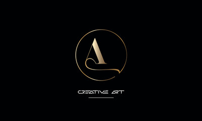 OA, AO, O, A abstract letters logo monogram