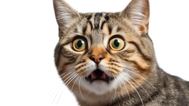 Close-up of a surprised cat (1)