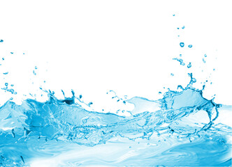Splashing Water A Dynamic View of Water Movement on White Background