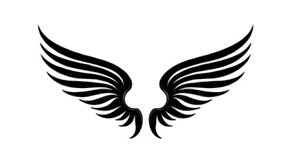 Fototapeta premium Graphic design of angel wings. Generative AI 