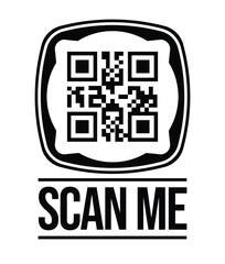 Scan QR code icon. Digital scanning qr code. QR code scan for smartphone. QR code for payment. Scan QR code symbol	