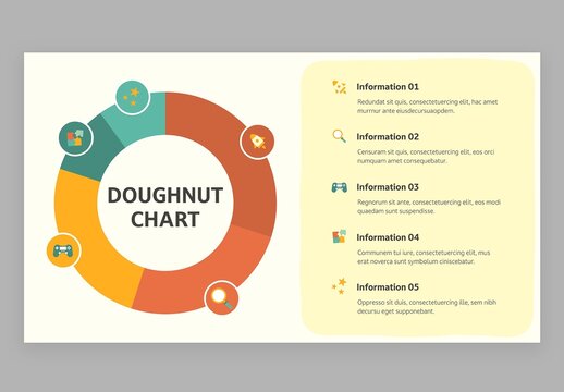 Donut Doughnut Pie Chart Infographic with Cute Education Style for School Teachers
