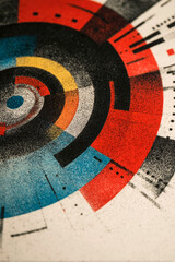 Abstract Colorful Circular Pattern with Striking Design Elements