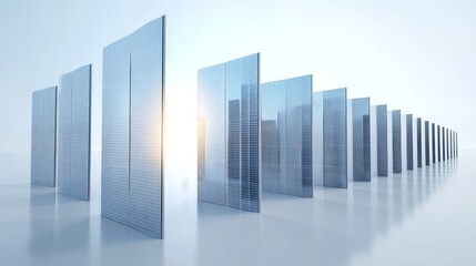 Modern indoor plants with green foliage arranged neatly on a shelf against a light grey wall,