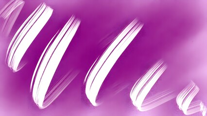 Abstract white brush strokes on vivid purple background, creating dynamic artistic texture.
