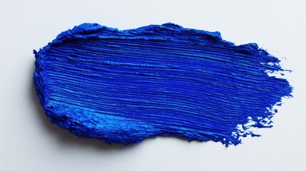 Vibrant Blue Paint Swatch Close-Up: Artistic Texture and Color, Perfect for Backgrounds and Creative Projects