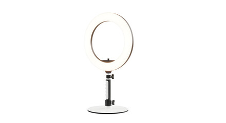 Ring Light with Adjustable Stand in White Modern Design for Photography and Video Production