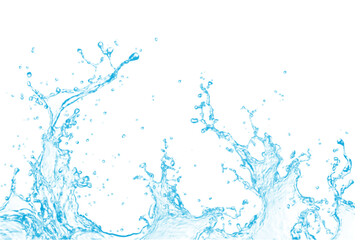 Abstract Water Splash on White | Realistic Aqua Effect