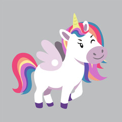 beautiful unicorn with a flirty pose