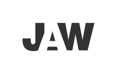 JAW logo design. Initial letter J A W bold font style for tech startups, consulting, corporate branding. Creative company name, headlines typography identity, trendy logotype.