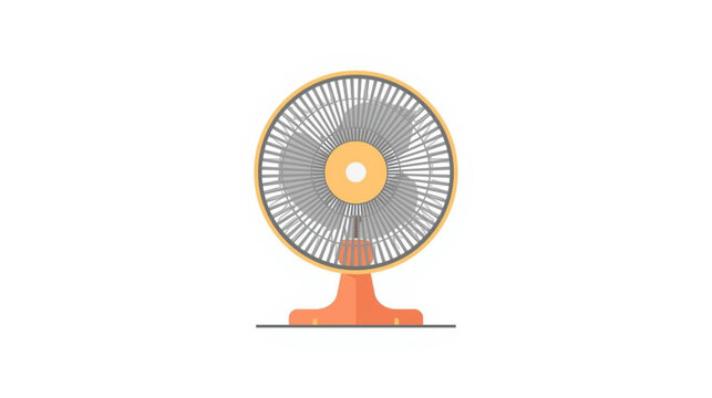 Stylish Home Comfort Modern Electric Fan Illustration for Breezy Interiors and Refreshing Ambiance