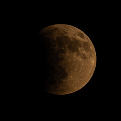 The blood moon and eclipse in 07 September 2025