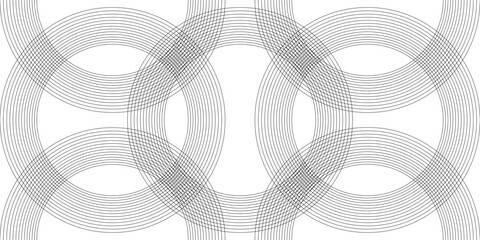 White geometric abstract background overlap layer on bright space with lines effect decoration. Modern graphic design element circles style concept for banner.