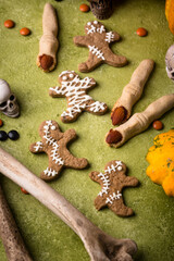 Halloween scary gingerbread cookies for party