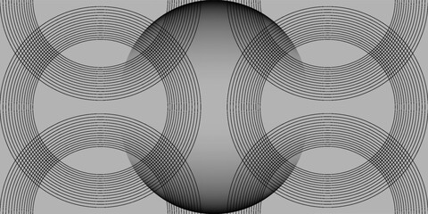 White geometric abstract background overlap layer on bright space with lines effect decoration. Modern graphic design element circles style concept for banner.