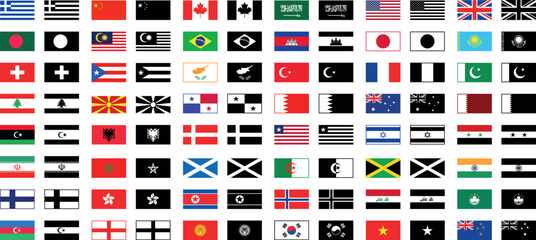 All countries flag set.