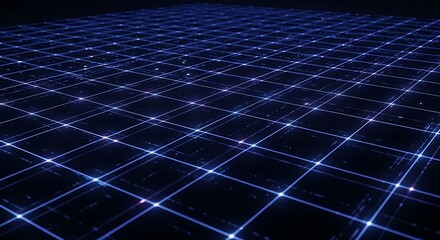 Blue Glowing Grid
