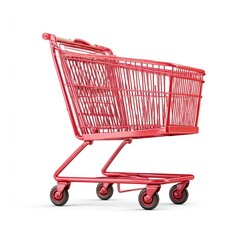 shopping cart isolated on white