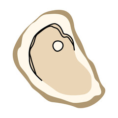 Oyster 2 cute, PNG illustration.