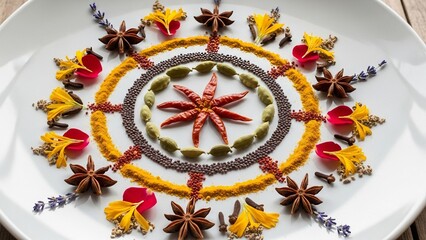 oriental mandala motif