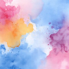 Colorful Abstract Watercolor Background with Paint Splashes and Artistic Texture