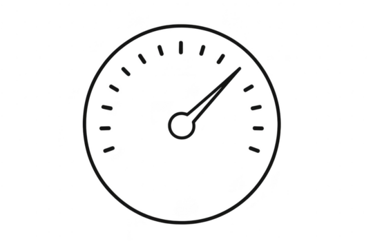 Speedometer illustration isolated on transparent background for easy design