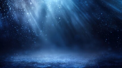 Naklejka premium Magical Underwater Scene with Shimmering Light Rays and Bubbles for Fantasy or Sci-Fi Background