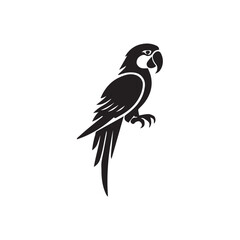 Naklejka premium vector illustration of macaw on branch