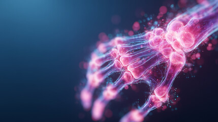 Futuristic 3D visualization of human hand bones