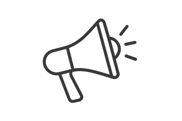 Fototapeta premium Megaphone icon, isolated on transparent background, signifying broadcast.