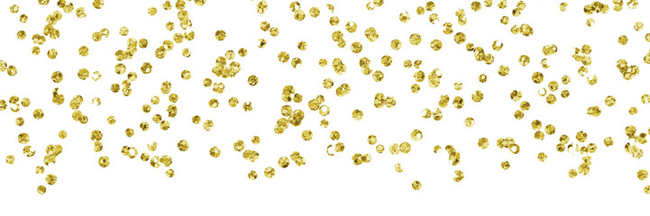 Golden glitter texture, Confetti background in golden style