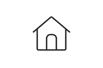 Fototapeta premium Simple house icon isolated on transparent background, home symbol graphic