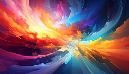 Abstract Colorful Swirls and Vibrant Hues.