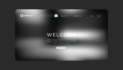 Obraz premium Modern website welcome screen design with search bar and navigation for business engagement