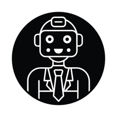 AI Chatbot Icon Smart Virtual Assistant Design