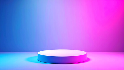 Empty Product Display Pedestal in Neon Colors