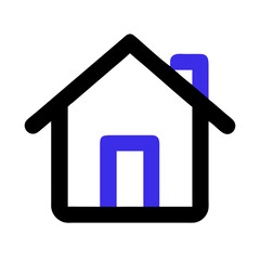 home icon on a blue background