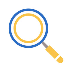 magnifying glass on blue background