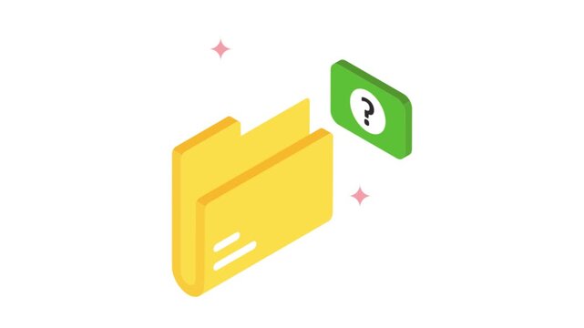Folder Empty isometric animation MP4 file