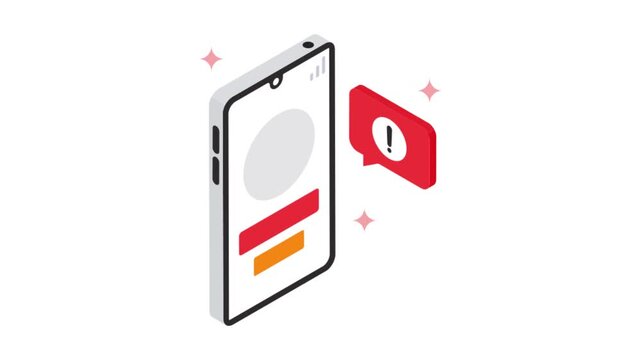 Forgot Password isometric animation MP4 file