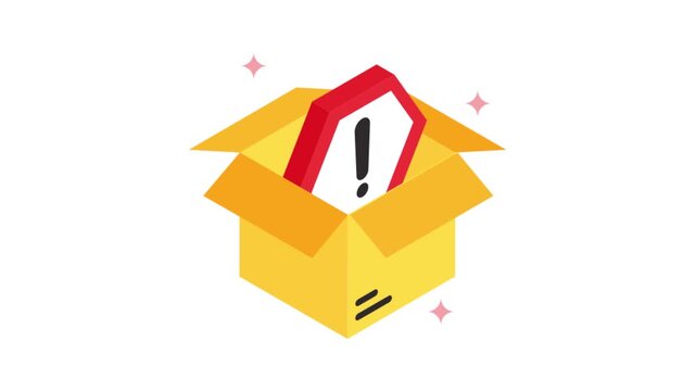 Empty Box/No items isometric animation MP4 file