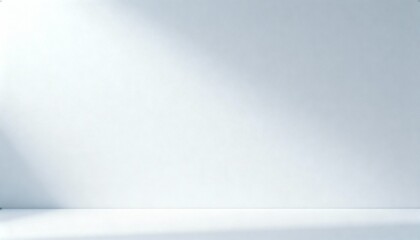 Minimalist White Interior Studio Background with Natural Light, Modern Empty Wall Space, Clean Presentation Backdrop