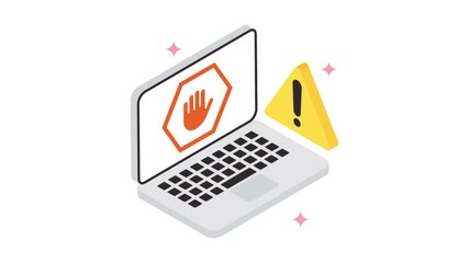 Access Denied isometric animation MP4 file