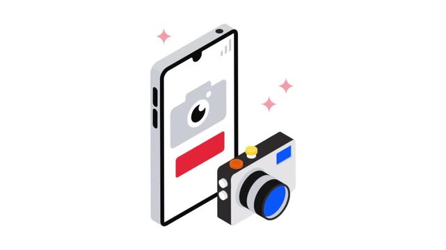 Need Camera Access isometric animation MP4 file