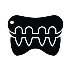 Braces Orthodontic Icon Minimal Dental Care Vector