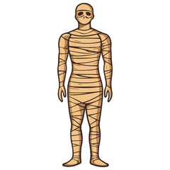 Obraz premium mummy, costume, halloween, festival, vector, transparent background, mannequin, model, suit, body, icon