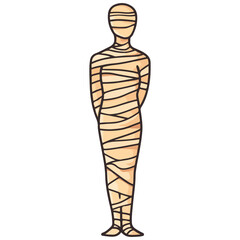 Obraz premium mummy, costume, halloween, festival, vector, transparent background, mannequin, model, suit, body, icon